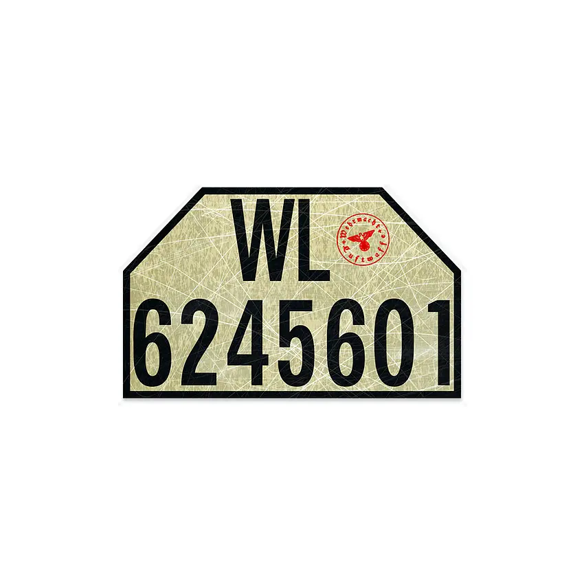 Motorrad Kennzeichen Wehrmacht Luftwaffe Deutsches Reich