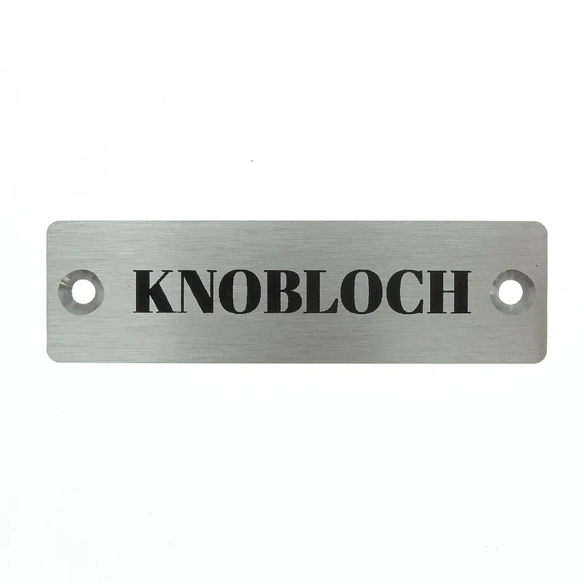 Namensschild für Knobloch Briefkasten mit Gravur aus Edelstahl zum Anschrauben 