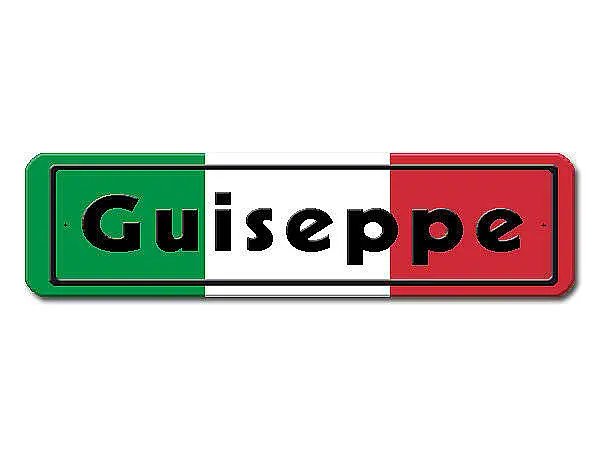 Namensschild mit italienischer Flagge und Ihrem Wunschtext - Schilder  online kaufen