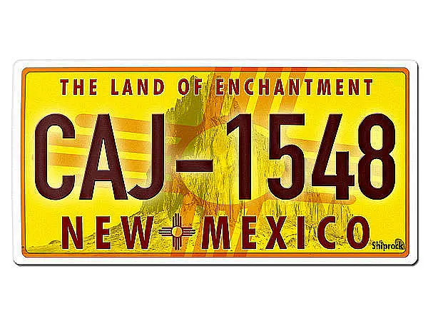 New Mexico USA Kfz-Kennzeichen als Dekoschild mit Ihrem individuellem Wunschtext