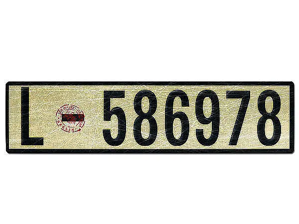 Motorrad Kennzeichen Deutsches Reich vintage
