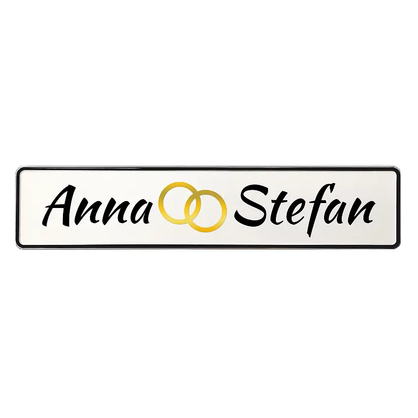 Nummernschild Hochzeit Das Autokennzeichen für Ihre Trauung