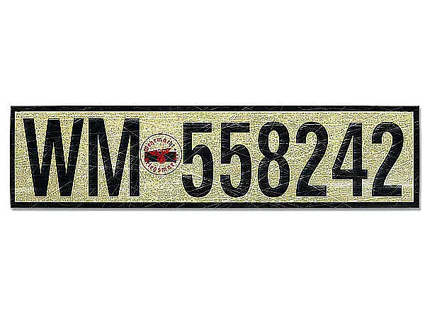 Nummernschild Deutsches Reich Wehrmacht Marine vintage für Ausstellungszwecke - Vintagelook