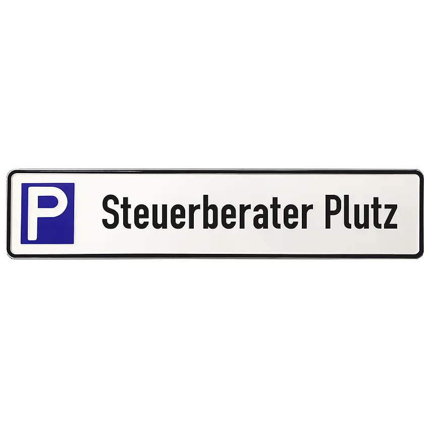 Parkplatzschild mit Nummerierung nach Wunsch - quadratisch - P