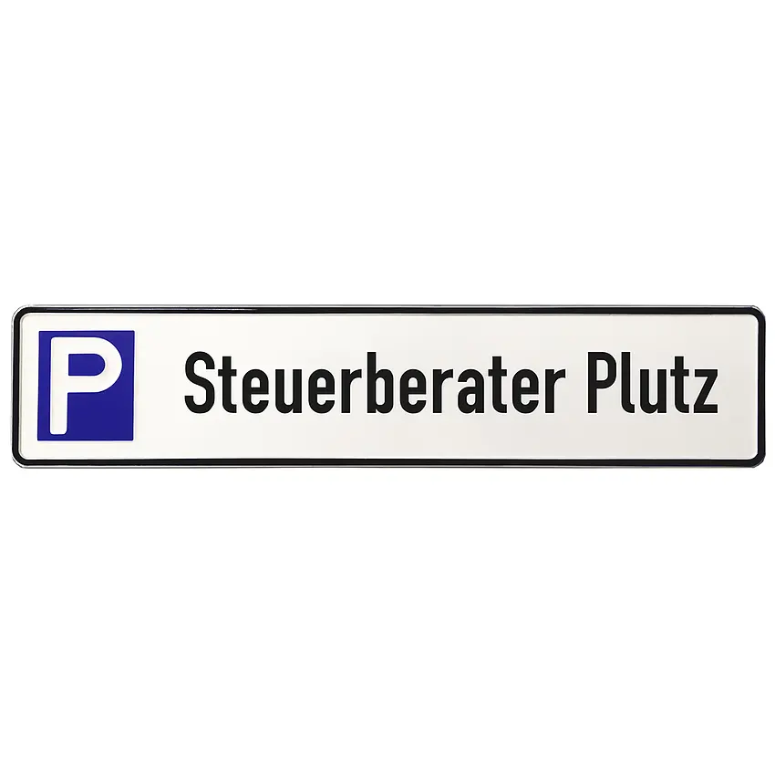 Parklpatzschild mit Firmenname