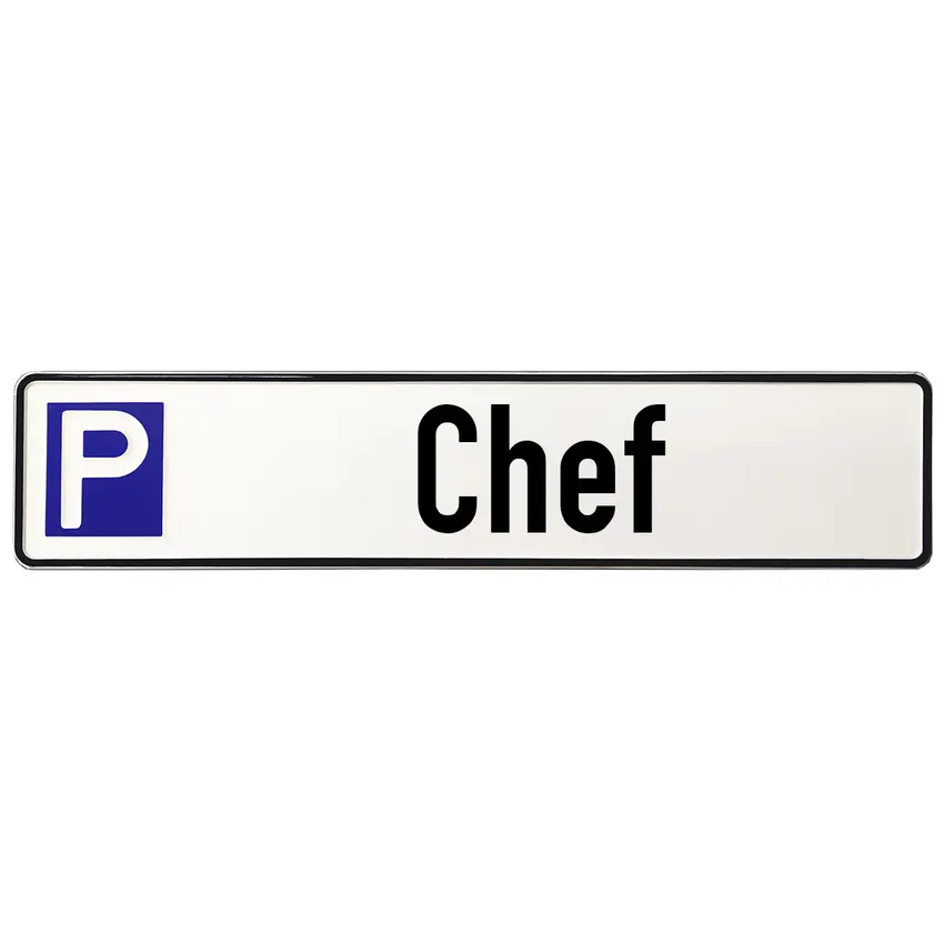 Parkplatzschild Chef