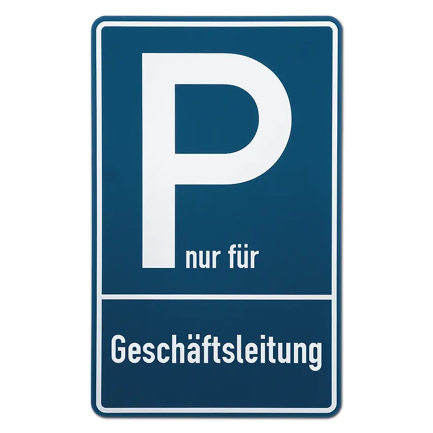 Parkplatzschild - Geschäftsleitung - Größe: 25x40 cm