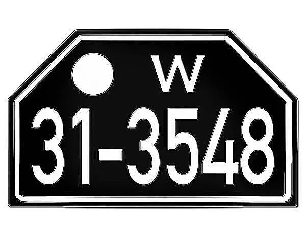 Historisches Nummernschild Baden Württemberg 48-56 neu