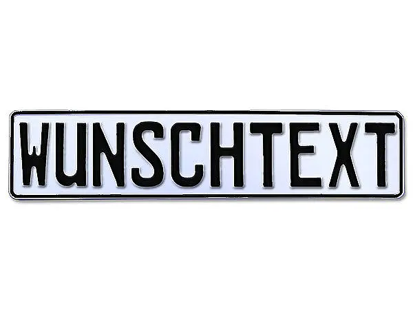 Prägung - Deutsches Kennzeichen mit Wunschtext in glitzer-blau