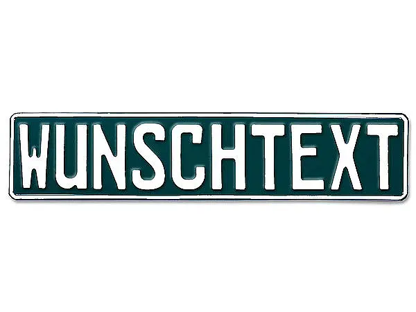 Kennzeichen mit Wunschtext