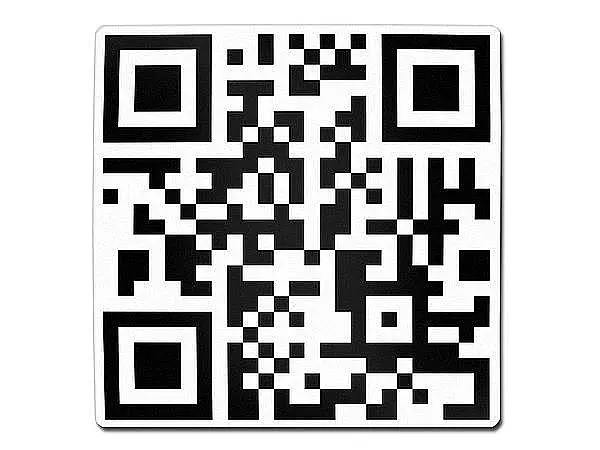 Quadratisches QR-Code Schild aus Aluminium