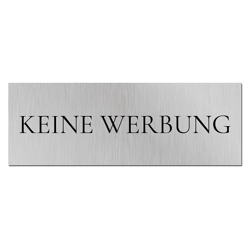 Briefkastenschild - Keine Werbung