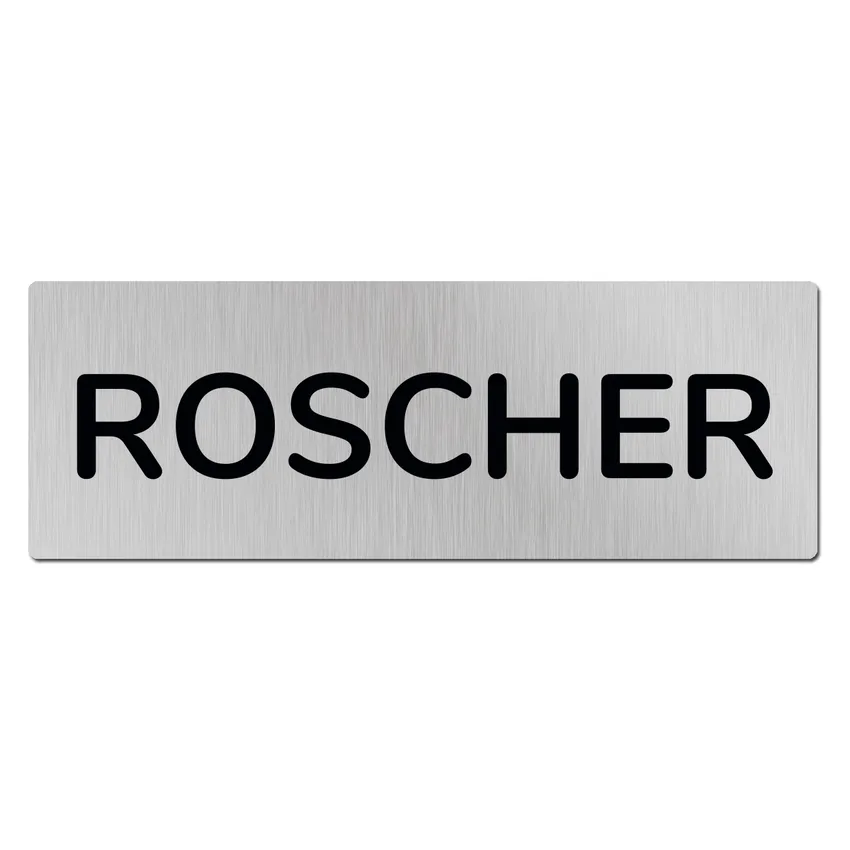 Aluminium-Namensschild - silbern