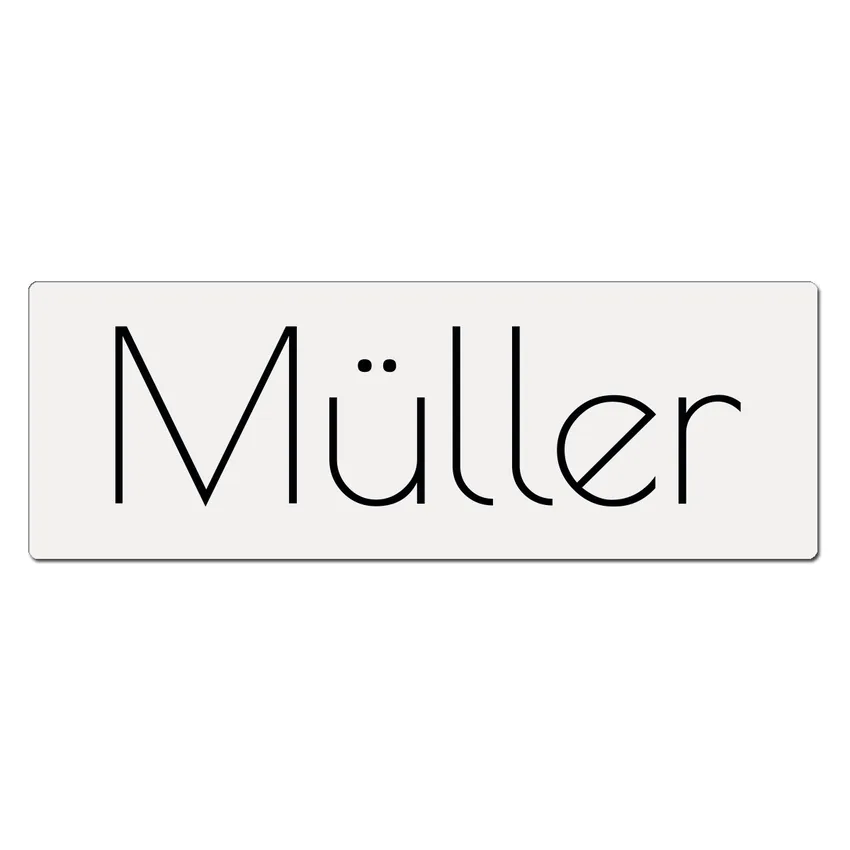 Briefkastenschild weiß