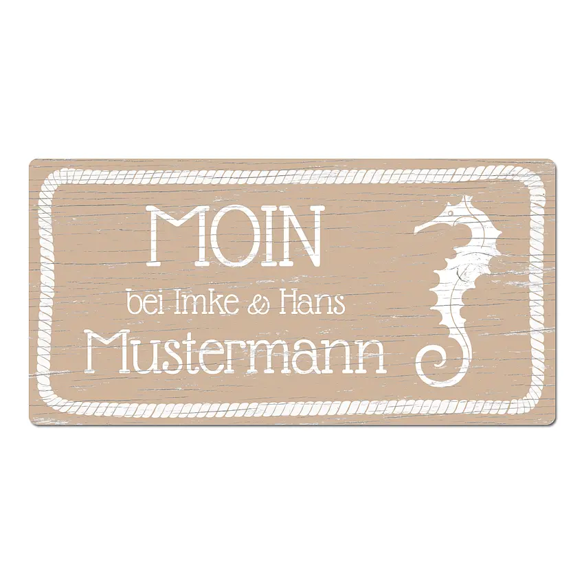 Türschild Moin