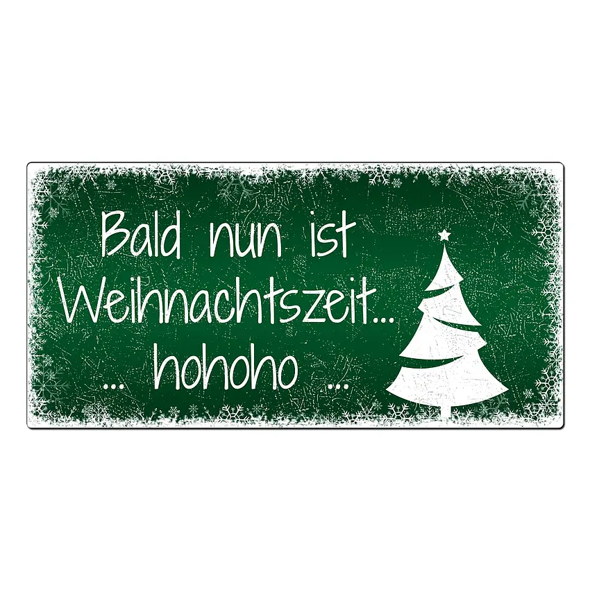 METALLSCHILD Blechschild WINTERZEIT Weihnachtszeit Deko Geschenk - Ho