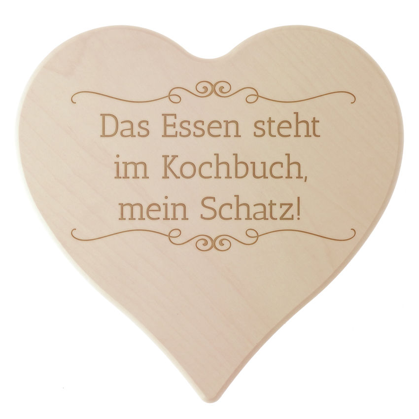 Schneidebrett Herz Mit Graviertem Spruch Grosse 24 Cm Gravur Schilder Online Kaufen