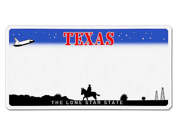 Texas USA Dekoschild - Kfz-Kennzeichen mit Wunschtext bedruckt 30