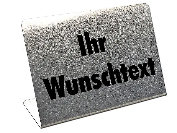 Tischaufsteller mit Wunschtext