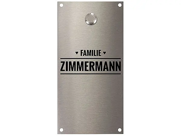 Türklingel aus Edelstahl - Design Love