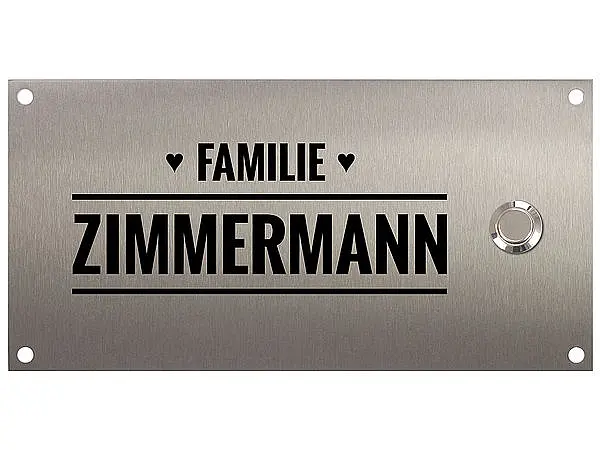 Türklingel aus Edelstahl - Design Love