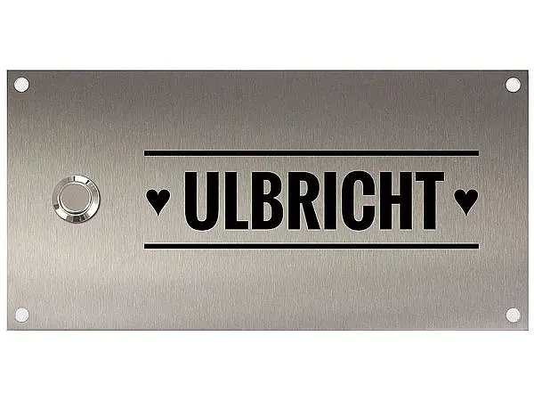 Türklingel aus Edelstahl - Design Love