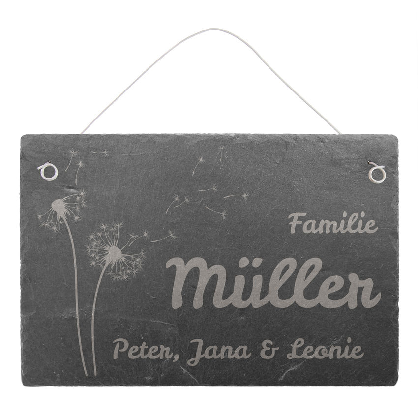 Turschild Aus Schiefer 30 X 20 Cm Design Pusteblume Schilder Online Kaufen
