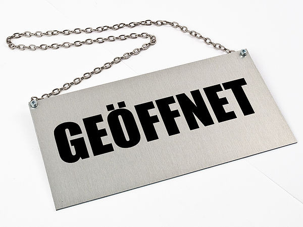 Open Closed geöffnet geschlossen Türschild Schild mit Saugnapf 