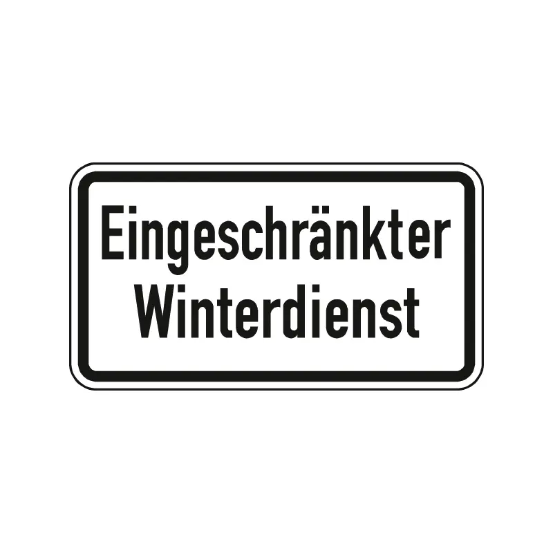 Hinweisschild nach StVO - Eingeschränkter Winterdienst