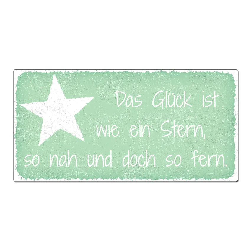 Vintageschild mint mit Wunschtext
