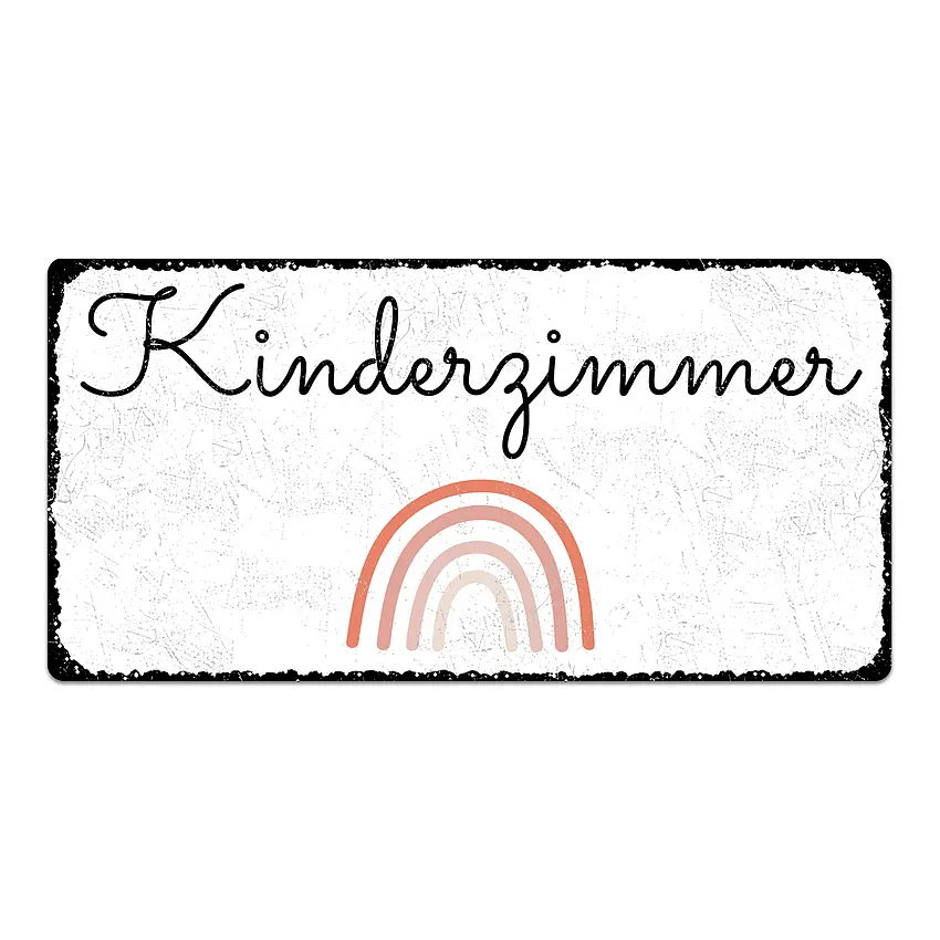 Blechschild fürs Kinderzimmer - vintage look