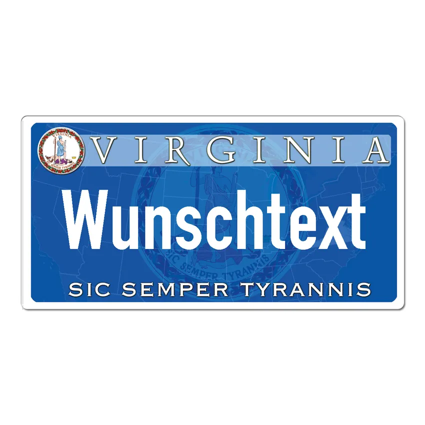 Virginia USA Dekoschild mit Wunschtext bedruckt 30 x 15 cm