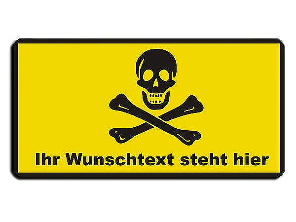 Warnschild als Türschild - Größe: 30x15 cm