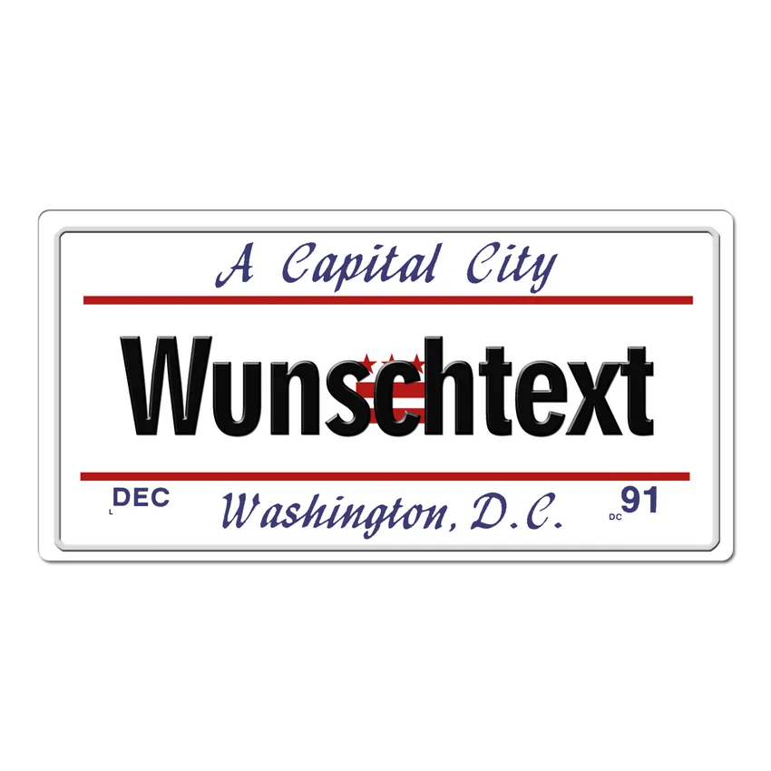 Washington D.C. USA Deko Autoschild mit individuellem Wunschtext