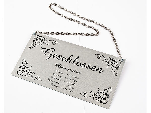 Klassisches Türschild - Geöffnet - Geschlossen - Größe ...
