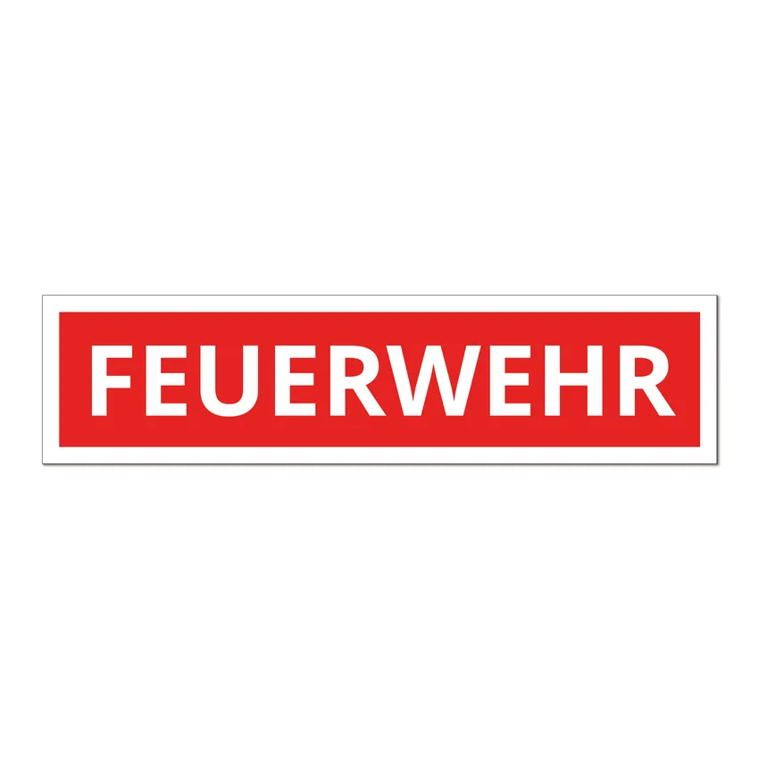 Kiwistar Magnetschild Feuerwehr 1 – 30x8 Cm, Orange, Magnetisch, Wiederverwendbar Für Auto & Metall