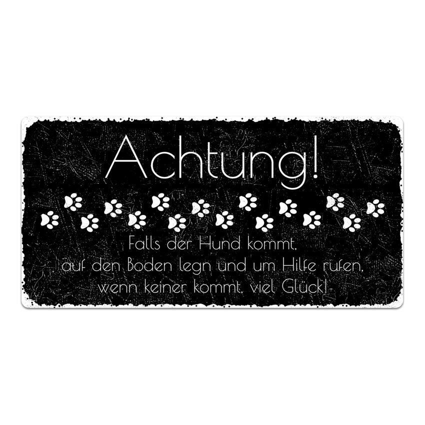 Schild Black Vintage mit Wunschtext - 300 x 150 mm ...