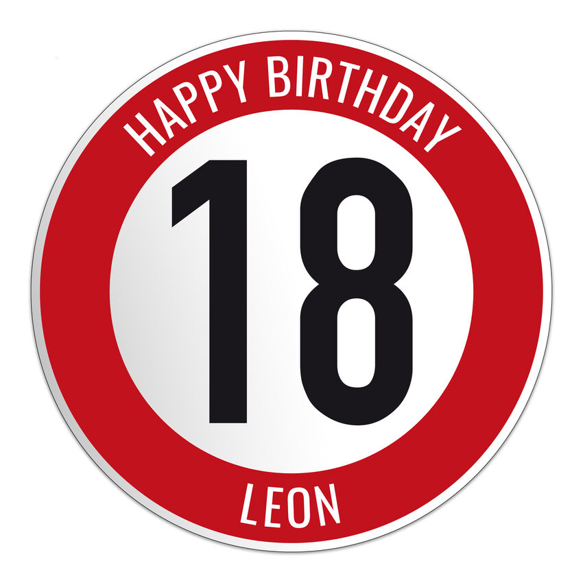 Verkehrsschild -Happy Birthday- zum 50. Geburtstag ...