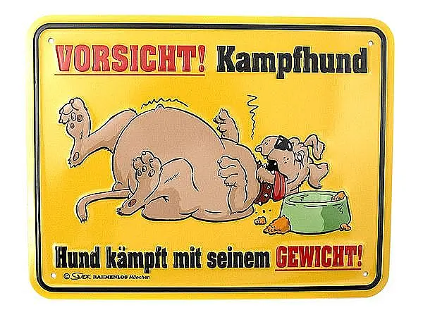 Funschild - Kampfhund - Größe: 22x17 cm
