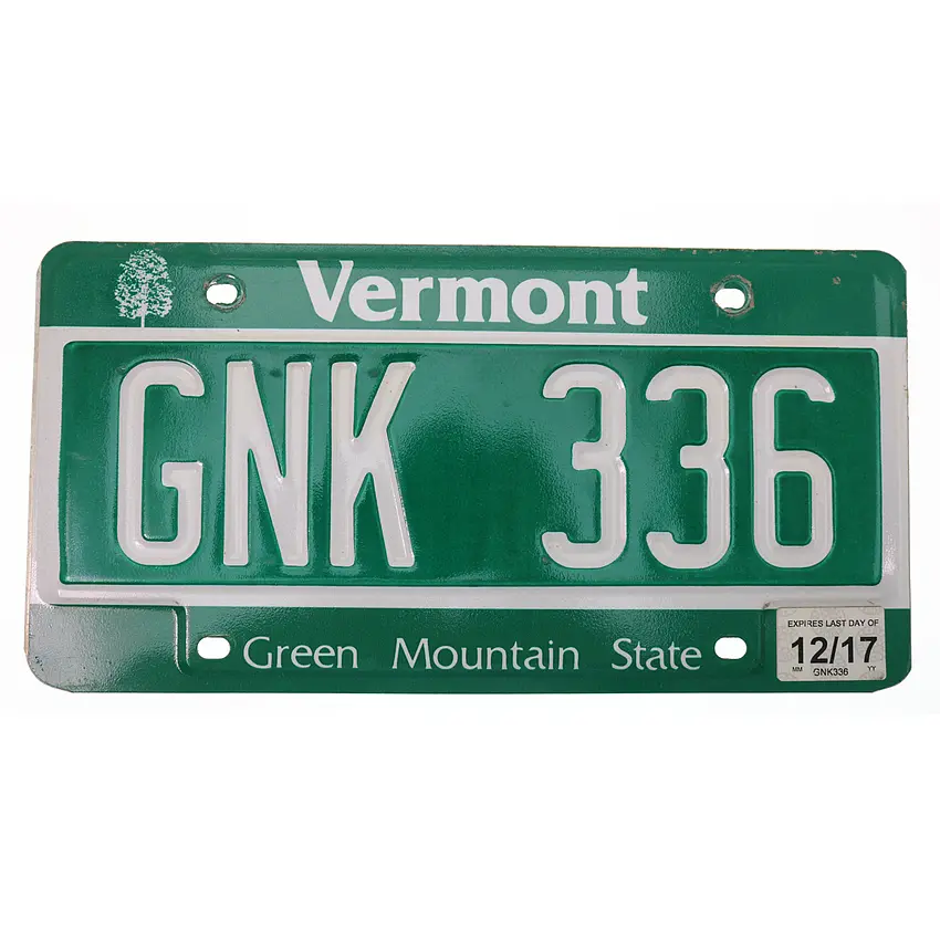 US Nummernschild Vermont