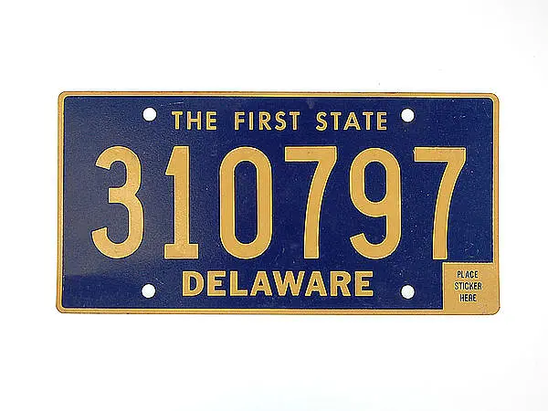 US-Nummernschild aus Delaware - Größe: 30x15 cm