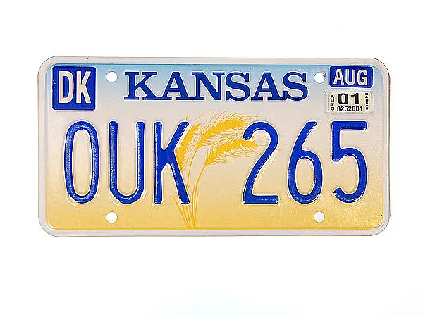 US- Nummernschild aus Kansas - Größe: 30x15 cm