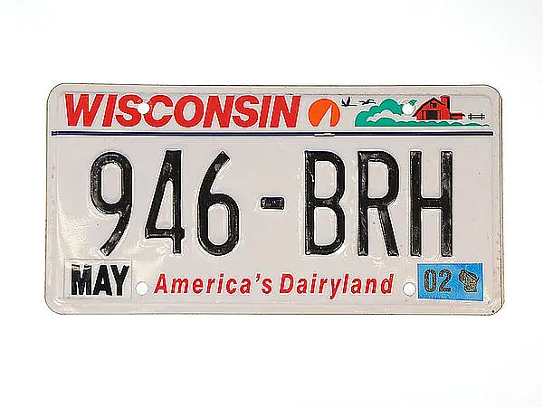 Maßstab Modellauto sortiert USA Kennzeichen Wisconsin State Tags 1