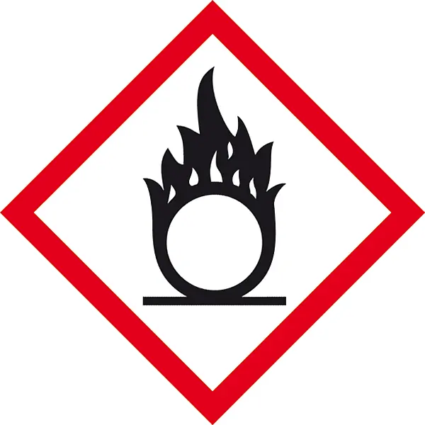 GHS-Gefahrenpiktogramm »Symbol 03: Flamme über Kreis« 