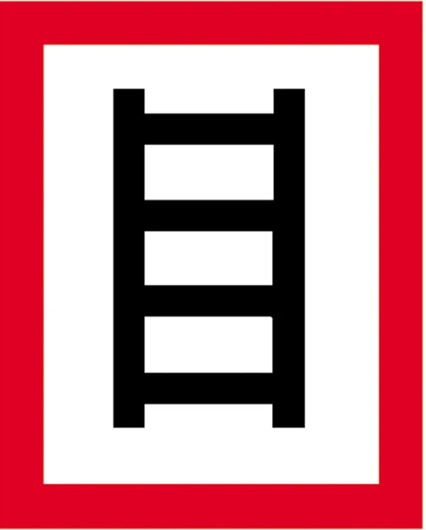 Anleiterstelle Aufkleber Nach DIN 4066 – 200x250 Mm, Selbstklebend – Für Feuerwehr Oder Gewerbliche Nutzung