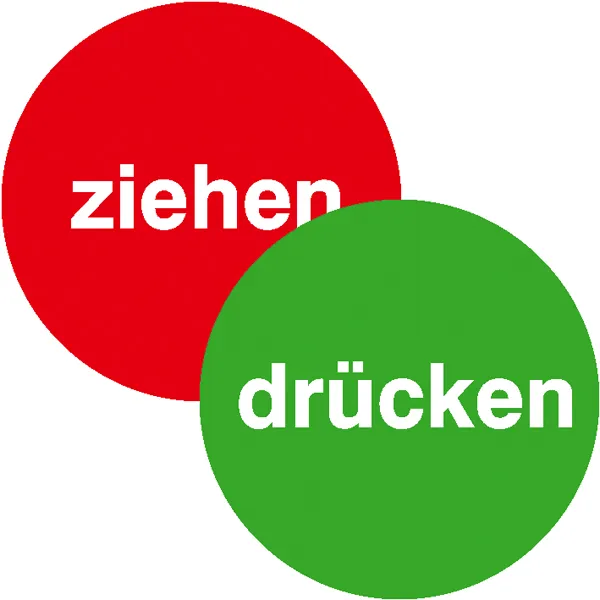 Türschild »Drücken/Ziehen« 