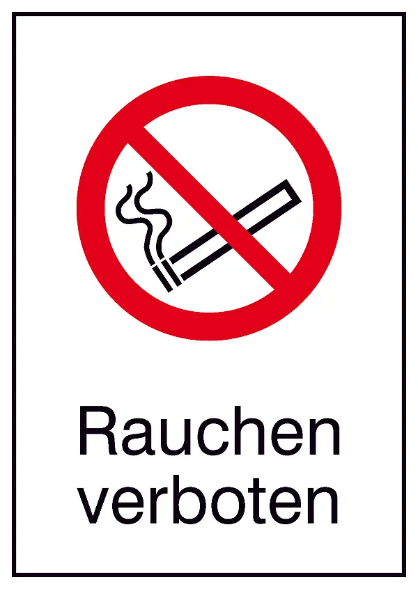 Verbots-Kombischild »Rauchen verboten« 