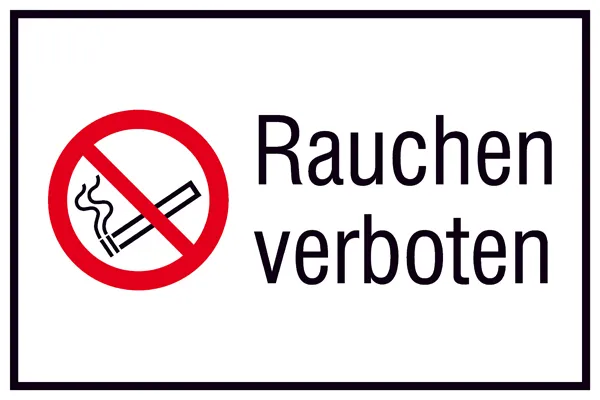 Verbots-Kombischild »Rauchen verboten« 