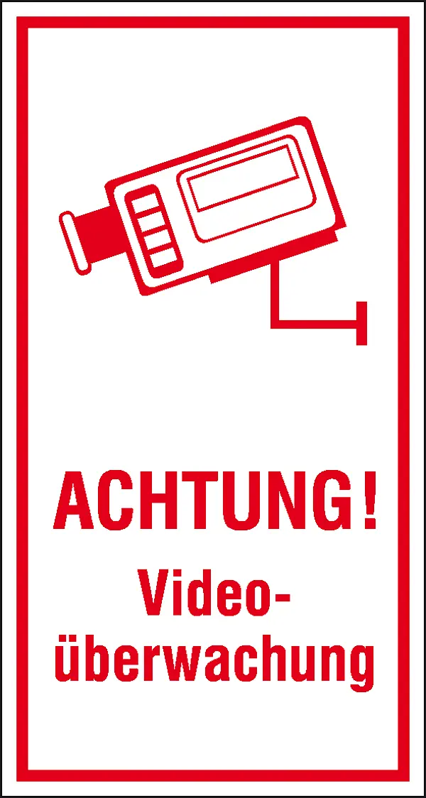 Video Infozeichen »Achtung! Videoüberwachung« 