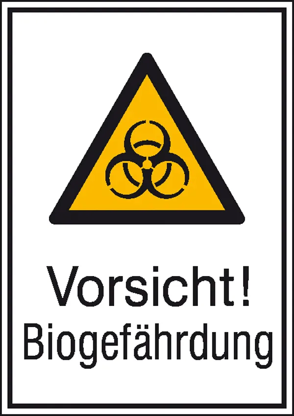 Warn-Kombischild »Vorsicht! Biogefährdung« 